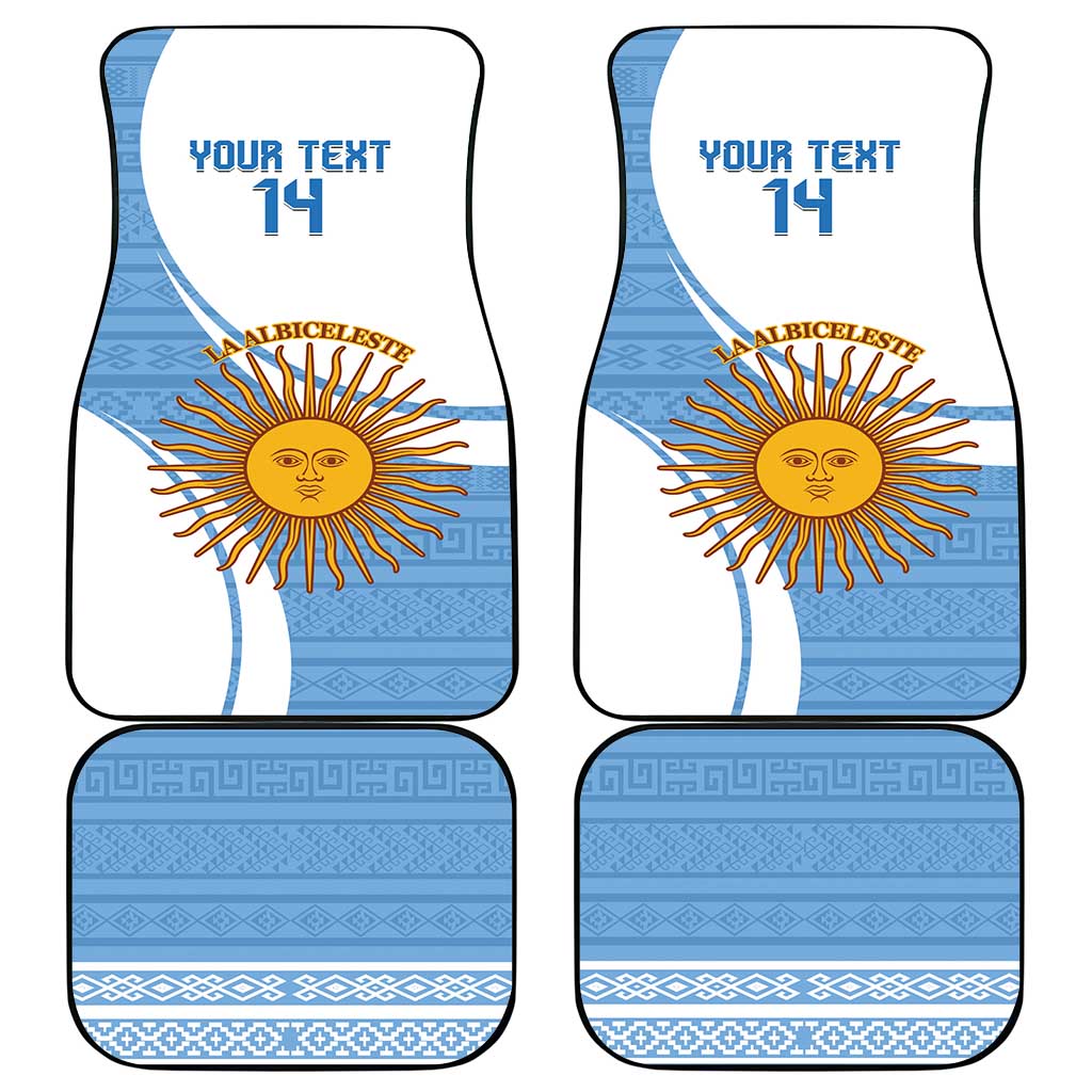 Custom Argentina Football Car Mats Vamos La Albiceleste - Sky Blue Version - Wonder Print Shop