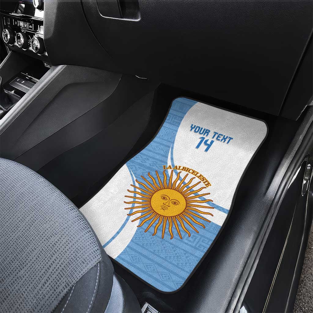 Custom Argentina Football Car Mats Vamos La Albiceleste - Sky Blue Version - Wonder Print Shop