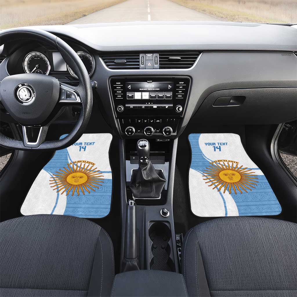 Custom Argentina Football Car Mats Vamos La Albiceleste - Sky Blue Version - Wonder Print Shop