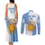 Custom Argentina Football Couples Matching Tank Maxi Dress and Long Sleeve Button Shirt Vamos La Albiceleste - Sky Blue Version - Wonder Print Shop