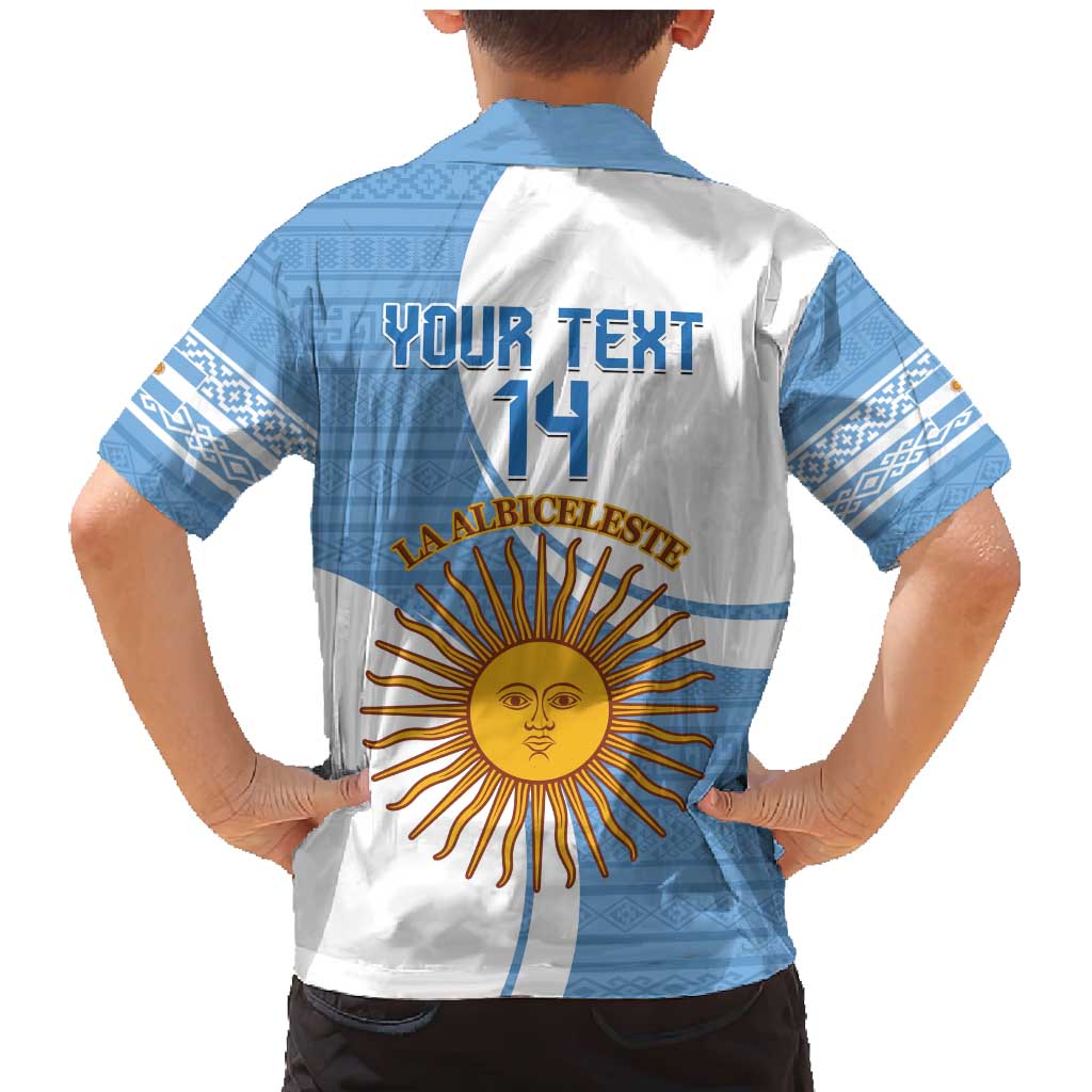 Custom Argentina Football Family Matching Mermaid Dress and Hawaiian Shirt Vamos La Albiceleste - Sky Blue Version - Wonder Print Shop