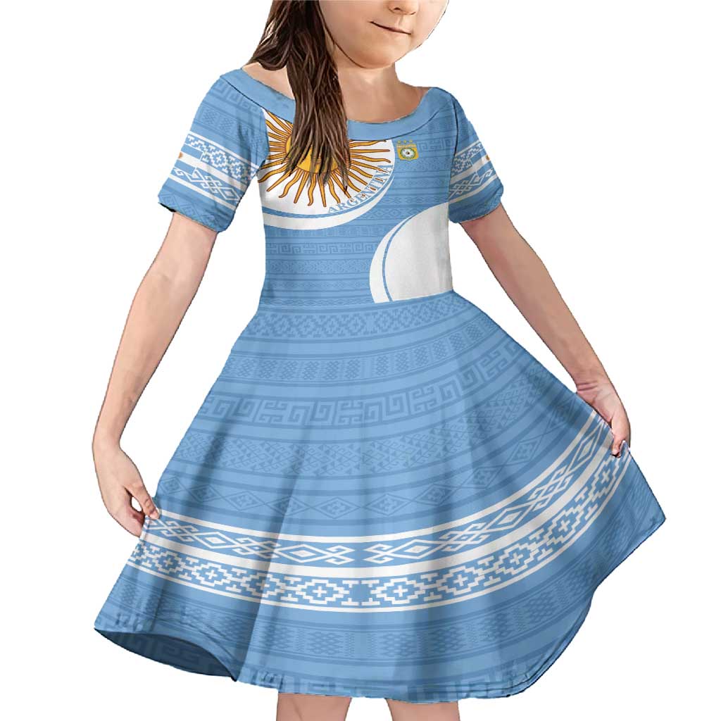 Custom Argentina Football Family Matching Mermaid Dress and Hawaiian Shirt Vamos La Albiceleste - Sky Blue Version - Wonder Print Shop