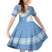 Custom Argentina Football Family Matching Mermaid Dress and Hawaiian Shirt Vamos La Albiceleste - Sky Blue Version - Wonder Print Shop