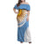 Custom Argentina Football Family Matching Off Shoulder Maxi Dress and Hawaiian Shirt Vamos La Albiceleste - Sky Blue Version - Wonder Print Shop