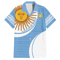 Custom Argentina Football Family Matching Short Sleeve Bodycon Dress and Hawaiian Shirt Vamos La Albiceleste - Sky Blue Version - Wonder Print Shop