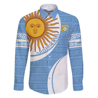 Custom Argentina Football Family Matching Short Sleeve Bodycon Dress and Hawaiian Shirt Vamos La Albiceleste - Sky Blue Version - Wonder Print Shop