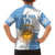 Custom Argentina Football Family Matching Summer Maxi Dress and Hawaiian Shirt Vamos La Albiceleste - Sky Blue Version - Wonder Print Shop