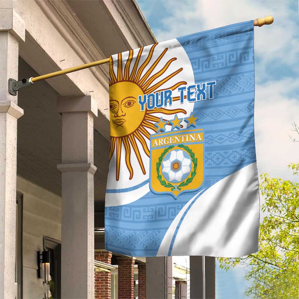 Custom Argentina Football Garden Flag Vamos La Albiceleste - Sky Blue Version - Wonder Print Shop