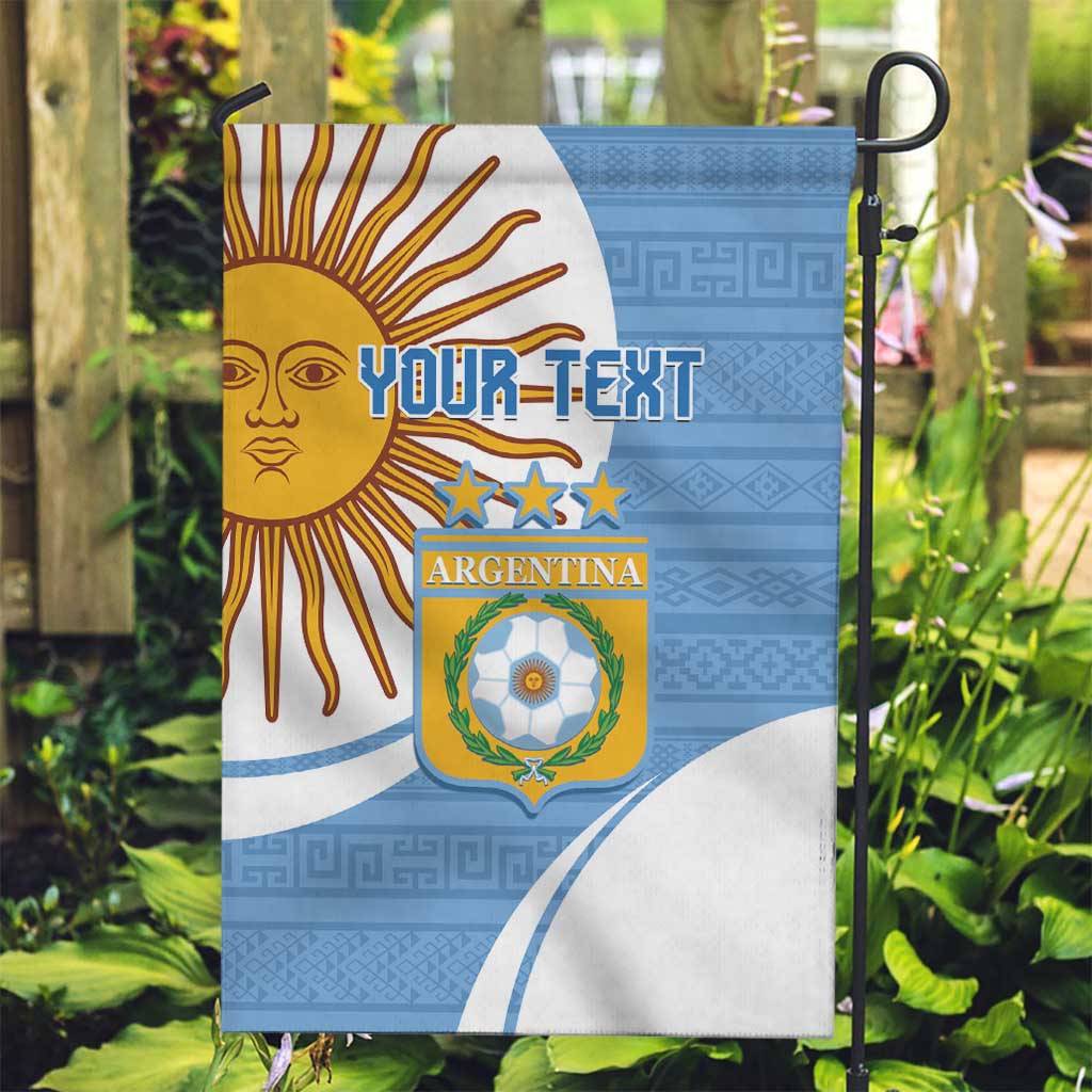 Custom Argentina Football Garden Flag Vamos La Albiceleste - Sky Blue Version - Wonder Print Shop