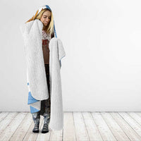 Custom Argentina Football Hooded Blanket Vamos La Albiceleste - Sky Blue Version