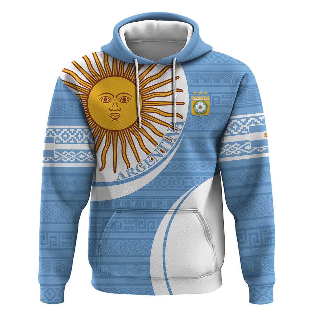 Custom Argentina Football Hoodie Vamos La Albiceleste - Sky Blue Version - Wonder Print Shop