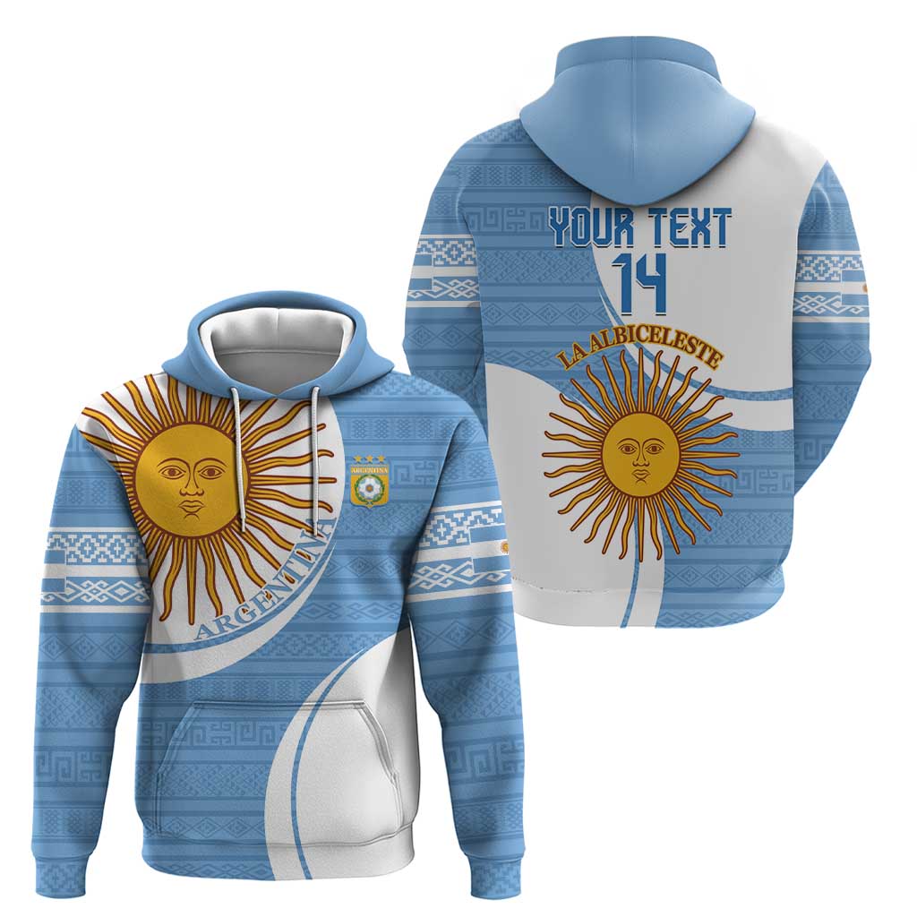 Custom Argentina Football Hoodie Vamos La Albiceleste - Sky Blue Version - Wonder Print Shop