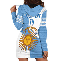 Custom Argentina Football Hoodie Dress Vamos La Albiceleste - Sky Blue Version - Wonder Print Shop