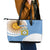 Custom Argentina Football Leather Tote Bag Vamos La Albiceleste - Sky Blue Version - Wonder Print Shop