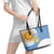 Custom Argentina Football Leather Tote Bag Vamos La Albiceleste - Sky Blue Version - Wonder Print Shop