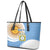 Custom Argentina Football Leather Tote Bag Vamos La Albiceleste - Sky Blue Version - Wonder Print Shop