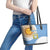 Custom Argentina Football Leather Tote Bag Vamos La Albiceleste - Sky Blue Version - Wonder Print Shop