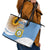 Custom Argentina Football Leather Tote Bag Vamos La Albiceleste - Sky Blue Version - Wonder Print Shop