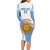 Custom Argentina Football Long Sleeve Bodycon Dress Vamos La Albiceleste - Sky Blue Version - Wonder Print Shop