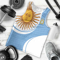 Custom Argentina Football Men Tank Top Vamos La Albiceleste - Sky Blue Version - Wonder Print Shop