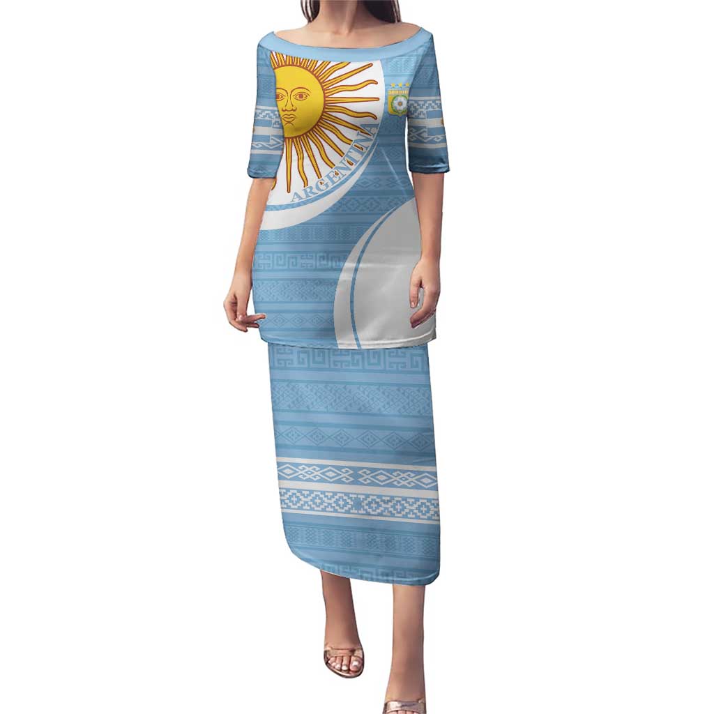 Custom Argentina Football Puletasi Vamos La Albiceleste - Sky Blue Version - Wonder Print Shop