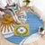Custom Argentina Football Round Carpet Vamos La Albiceleste - Sky Blue Version