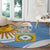 Custom Argentina Football Round Carpet Vamos La Albiceleste - Sky Blue Version