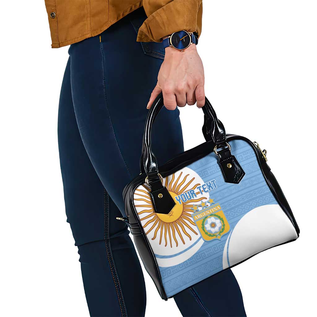 Custom Argentina Football Shoulder Handbag Vamos La Albiceleste - Sky Blue Version