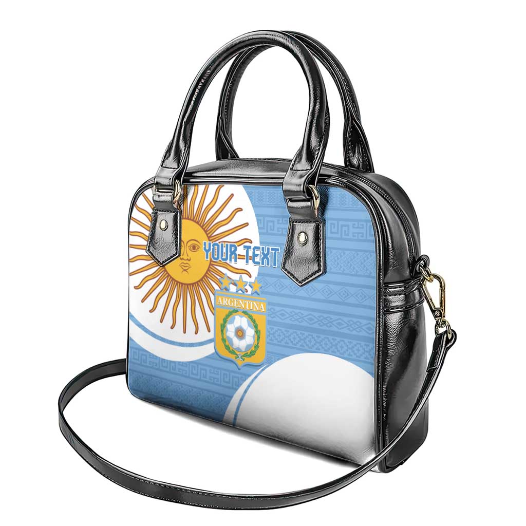 Custom Argentina Football Shoulder Handbag Vamos La Albiceleste - Sky Blue Version