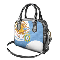 Custom Argentina Football Shoulder Handbag Vamos La Albiceleste - Sky Blue Version