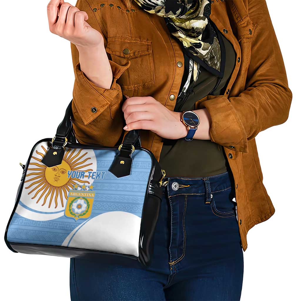 Custom Argentina Football Shoulder Handbag Vamos La Albiceleste - Sky Blue Version