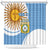 Custom Argentina Football Shower Curtain Vamos La Albiceleste - Sky Blue Version