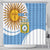 Custom Argentina Football Shower Curtain Vamos La Albiceleste - Sky Blue Version