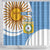 Custom Argentina Football Shower Curtain Vamos La Albiceleste - Sky Blue Version