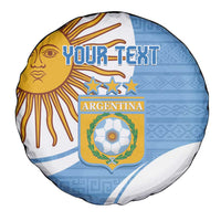 Custom Argentina Football Spare Tire Cover Vamos La Albiceleste - Sky Blue Version - Wonder Print Shop
