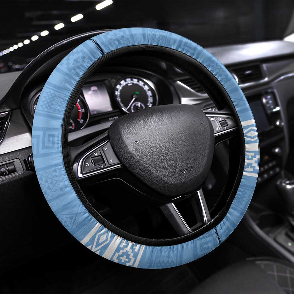 Argentina Football Steering Wheel Cover Vamos La Albiceleste - Sky Blue Version - Wonder Print Shop