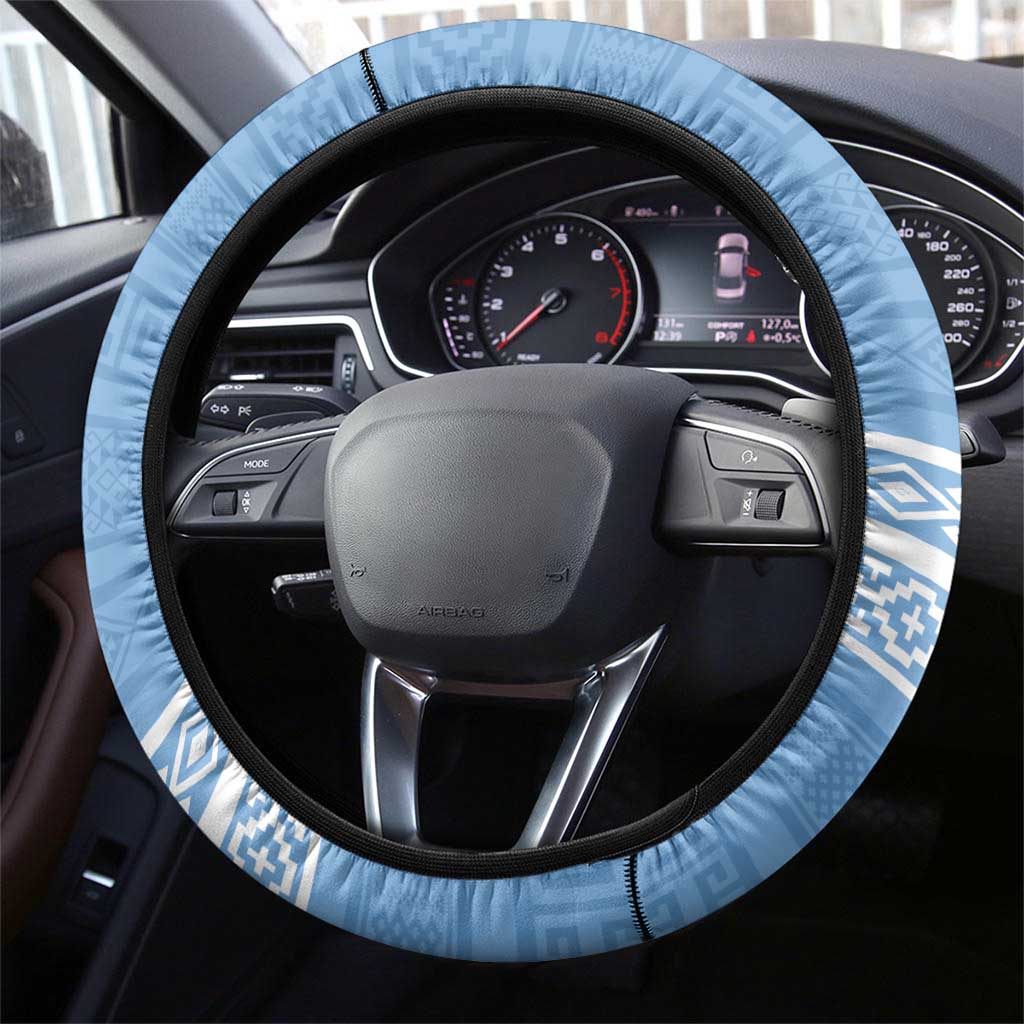 Argentina Football Steering Wheel Cover Vamos La Albiceleste - Sky Blue Version - Wonder Print Shop