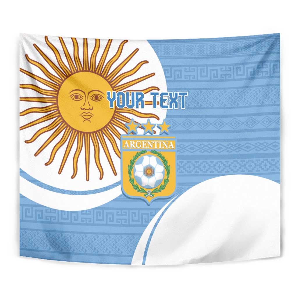 Custom Argentina Football Tapestry Vamos La Albiceleste - Sky Blue Version - Wonder Print Shop