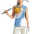 Custom Argentina Football Women Sleeveless Polo Shirt Vamos La Albiceleste - Sky Blue Version - Wonder Print Shop