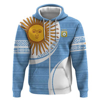 Custom Argentina Football Zip Hoodie Vamos La Albiceleste - Sky Blue Version - Wonder Print Shop