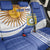 Custom Argentina Football Back Car Seat Cover Vamos La Albiceleste - Navy Blue Version - Wonder Print Shop