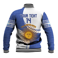 Custom Argentina Football Baseball Jacket Vamos La Albiceleste - Navy Blue Version - Wonder Print Shop