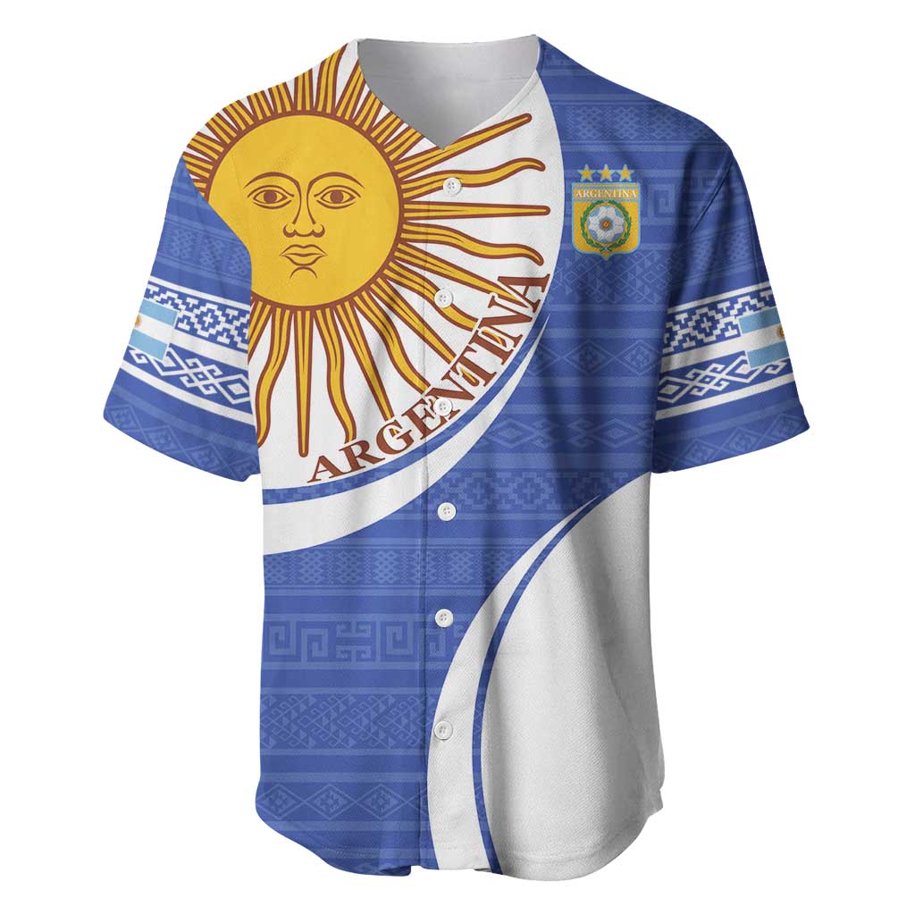 Custom Argentina Football Baseball Jersey Vamos La Albiceleste - Navy Blue Version - Wonder Print Shop