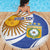 Custom Argentina Football Beach Blanket Vamos La Albiceleste - Navy Blue Version - Wonder Print Shop