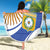 Custom Argentina Football Beach Blanket Vamos La Albiceleste - Navy Blue Version - Wonder Print Shop