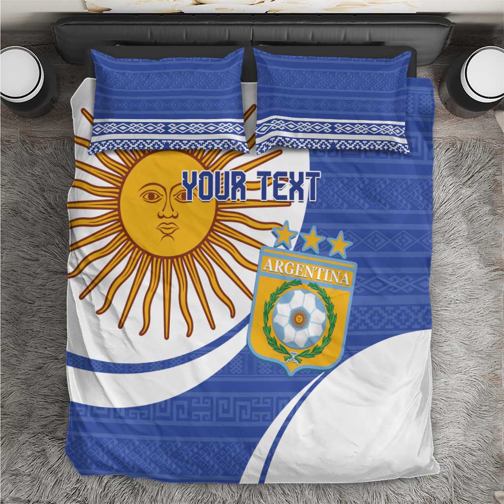 Custom Argentina Football Bedding Set Vamos La Albiceleste - Navy Blue Version - Wonder Print Shop