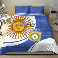 Custom Argentina Football Bedding Set Vamos La Albiceleste - Navy Blue Version - Wonder Print Shop
