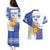 Custom Argentina Football Couples Matching Puletasi and Hawaiian Shirt Vamos La Albiceleste - Navy Blue Version - Wonder Print Shop