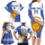 Custom Argentina Football Family Matching Long Sleeve Bodycon Dress and Hawaiian Shirt Vamos La Albiceleste - Navy Blue Version - Wonder Print Shop