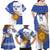 Custom Argentina Football Family Matching Off Shoulder Maxi Dress and Hawaiian Shirt Vamos La Albiceleste - Navy Blue Version - Wonder Print Shop